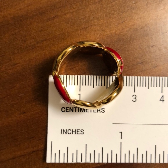 Louis Vuitton Gold and Red Heart Ring - Picture 8 of 8